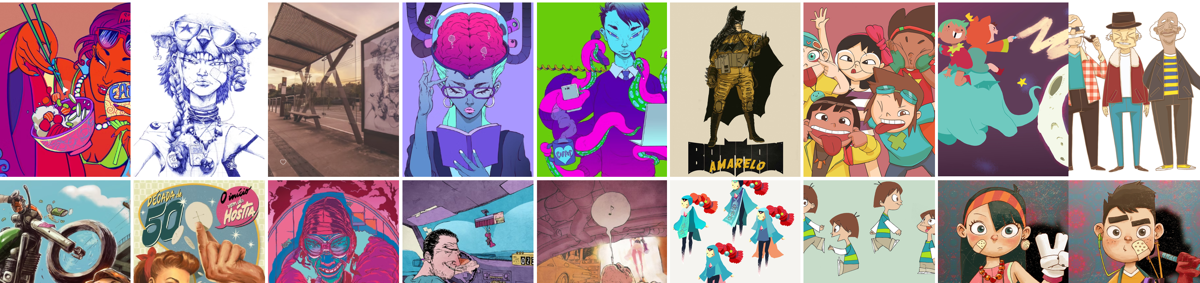 Galeria de ilustrações e estudos de personagens de Shun Izumi